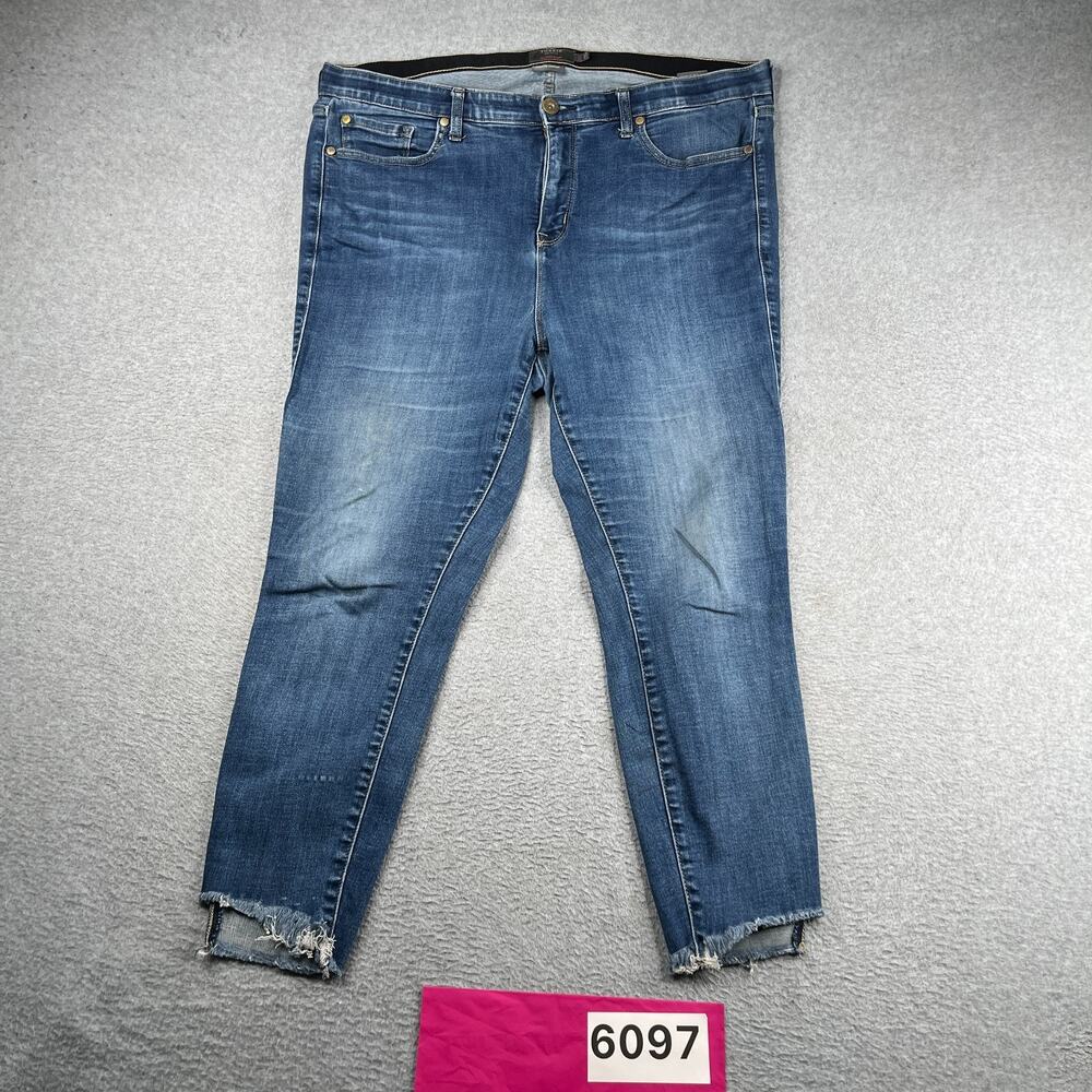Torrid Feel The Fit Jeans Sky High Skinny Womens Size 20R Distressed Stretch